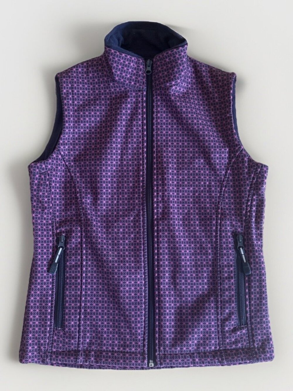 Roper Softshell Vest Women XL Purple Full Zip Fleece Lined Western Outdoor